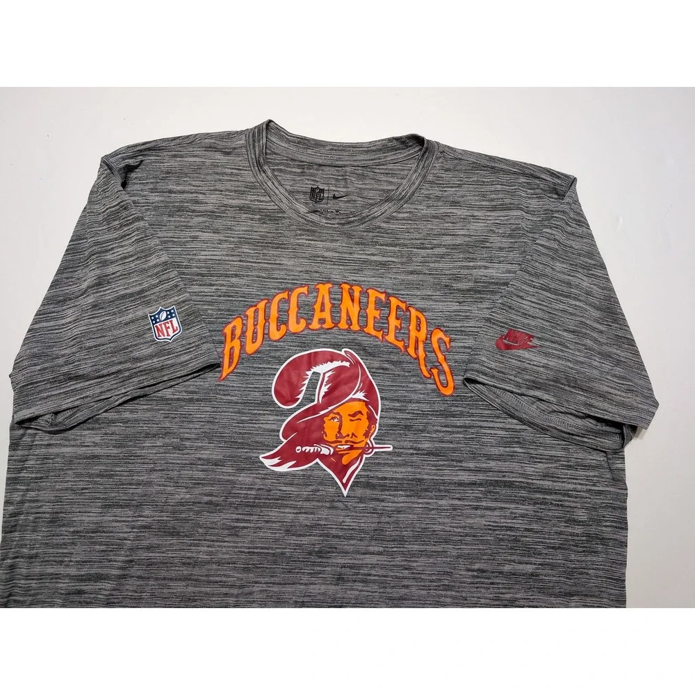 NIKE Tampa Bay Buccaneers Performance Shirt Mens XXL Gray Retro Throwback Logo
